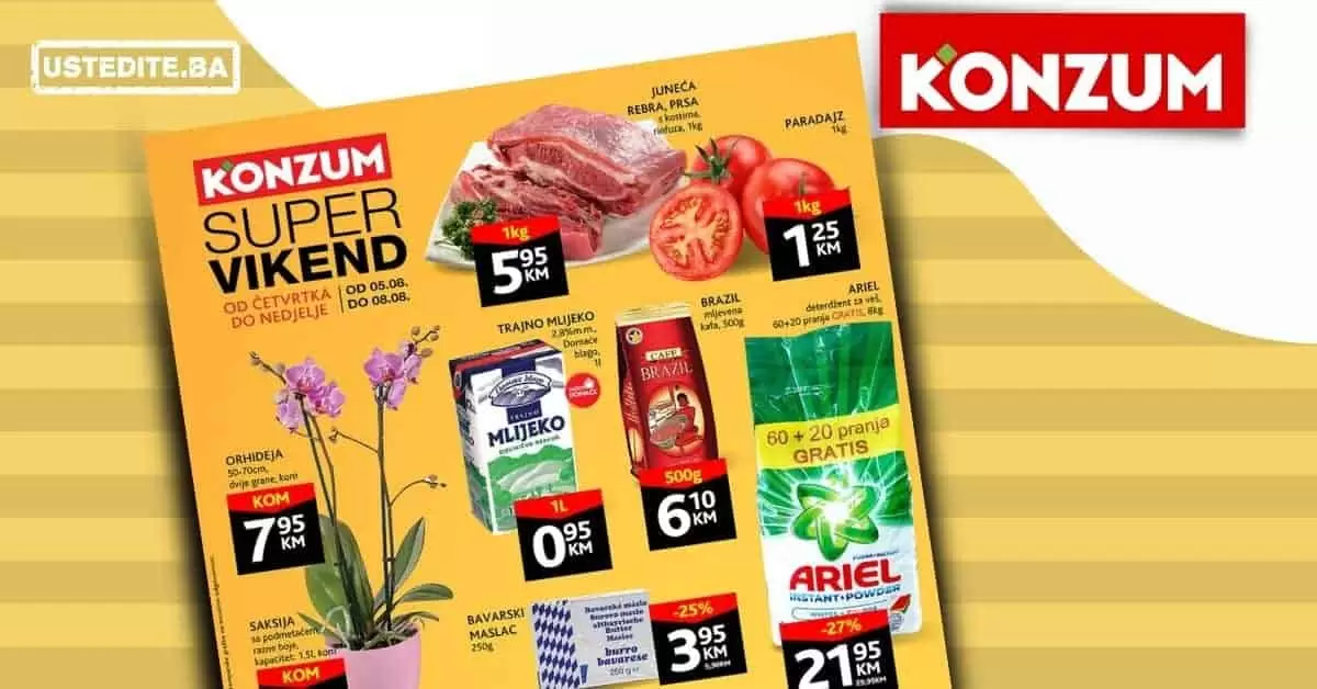 Konzum vikend akcija 05-08.08.2021. godine