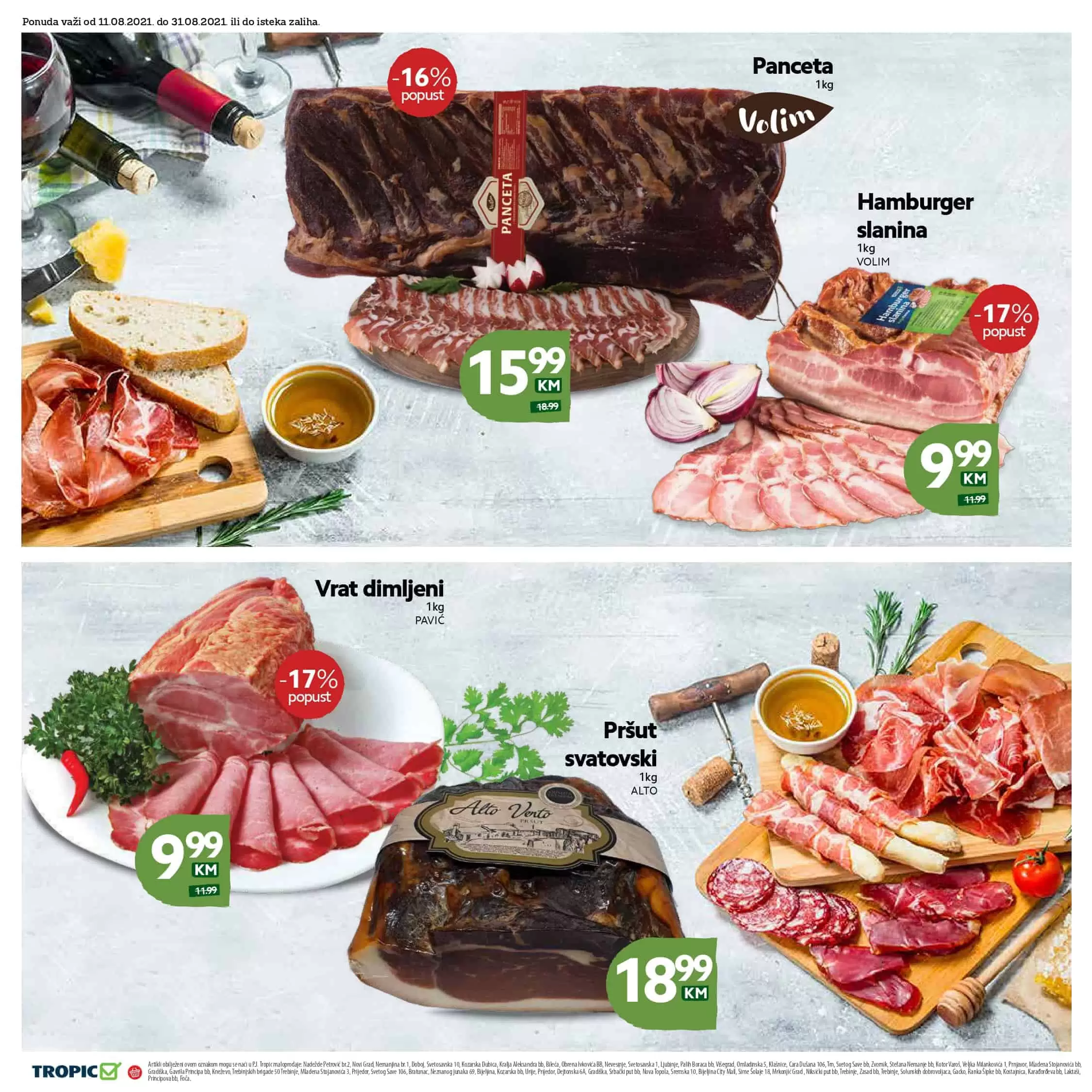 tropic akcijski katalog. snizenje. akcija. popust. katalog. snizeno.