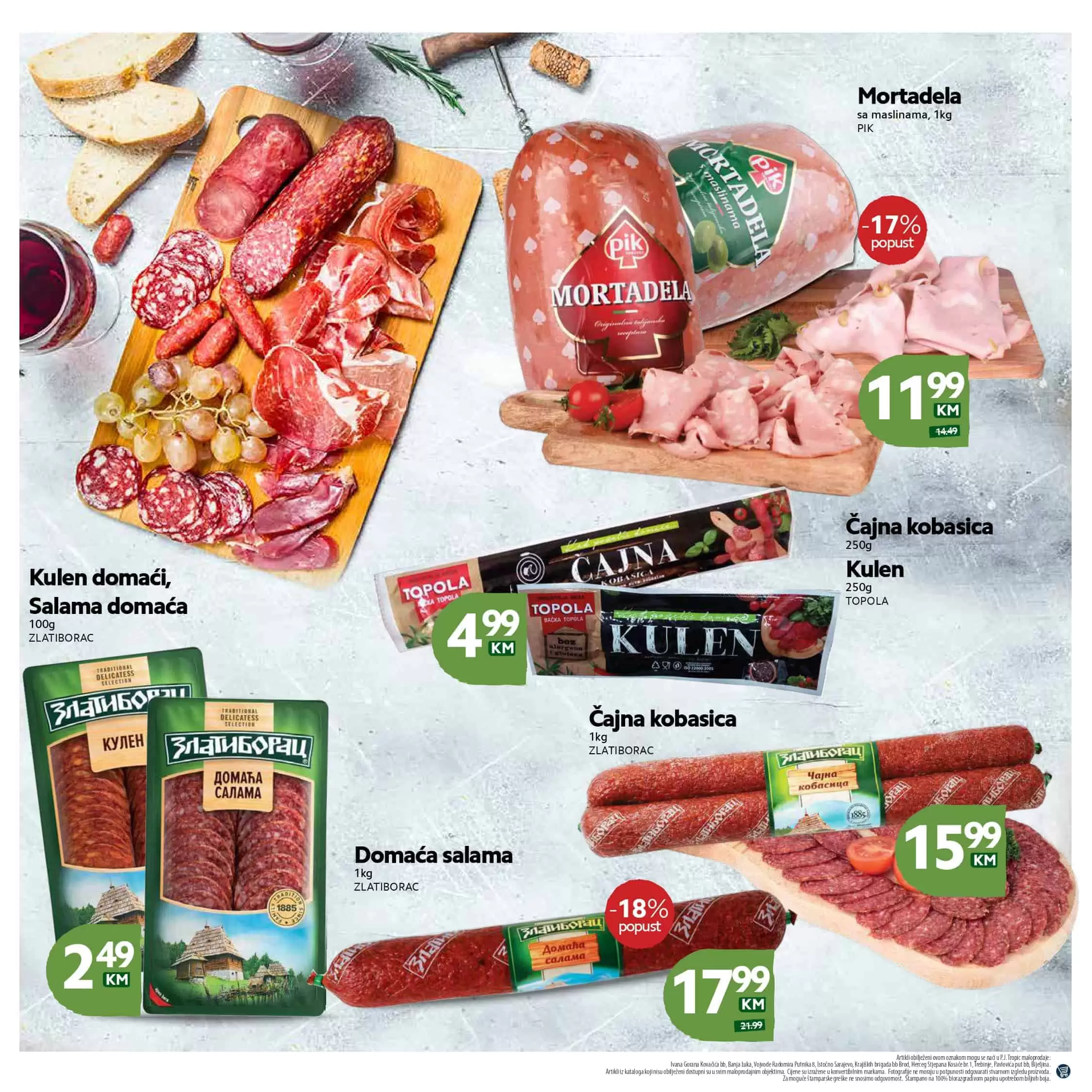 tropic, akcijski katalog tekstila. snizenje. akcije. popusti.
