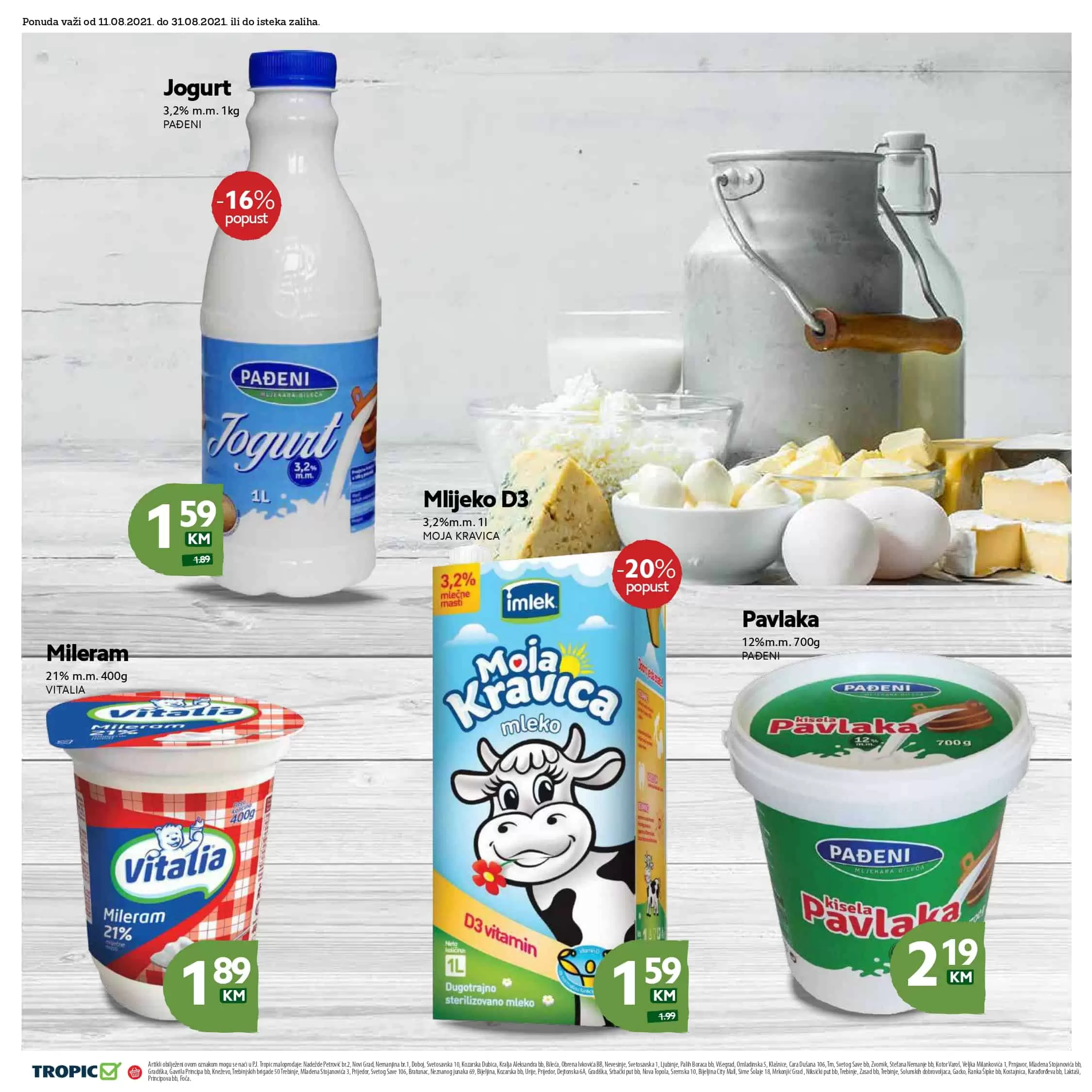 tropic, akcijski katalog tekstila. snizenje. akcije. popusti.