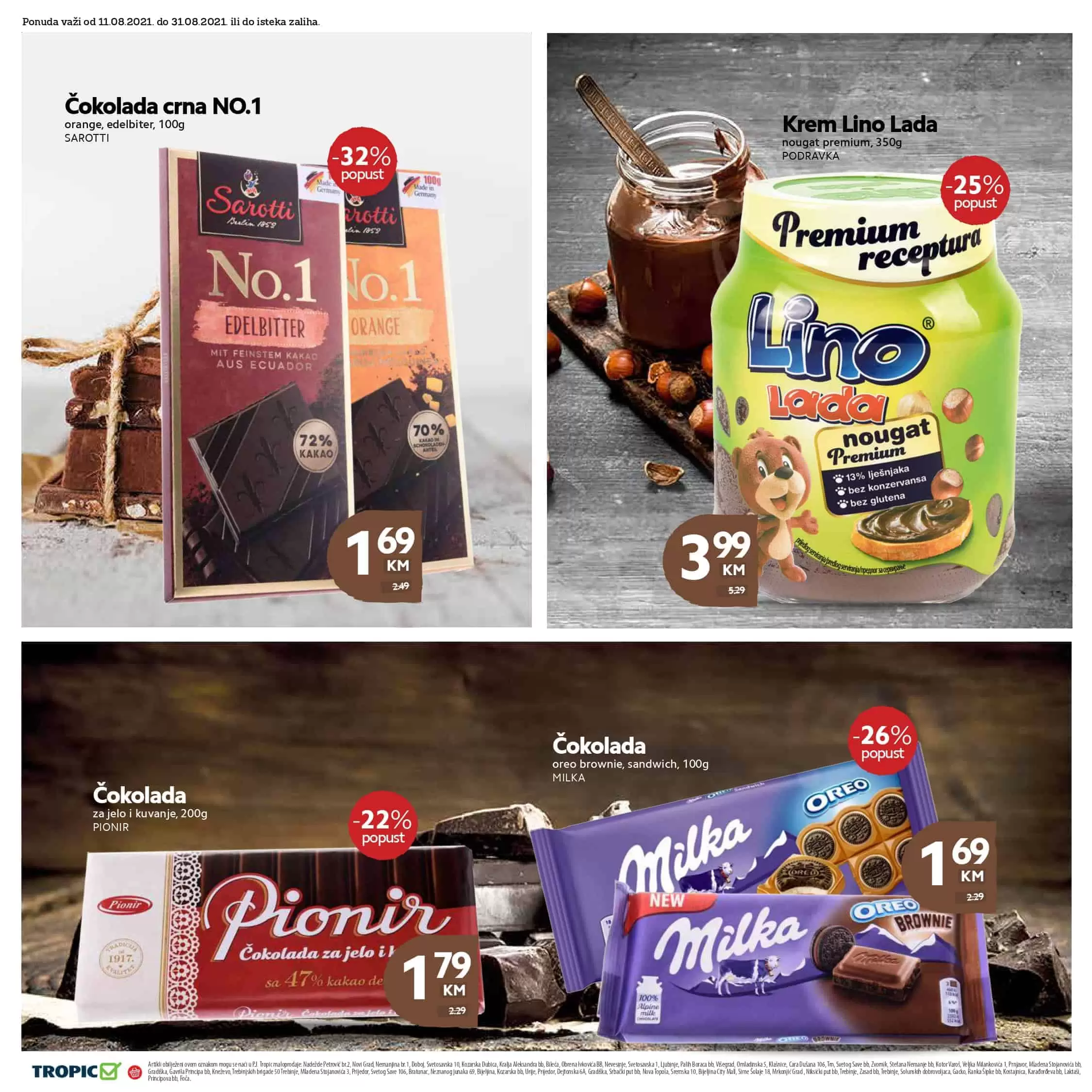 tropic, akcijski katalog tekstila. snizenje. akcije. popusti.