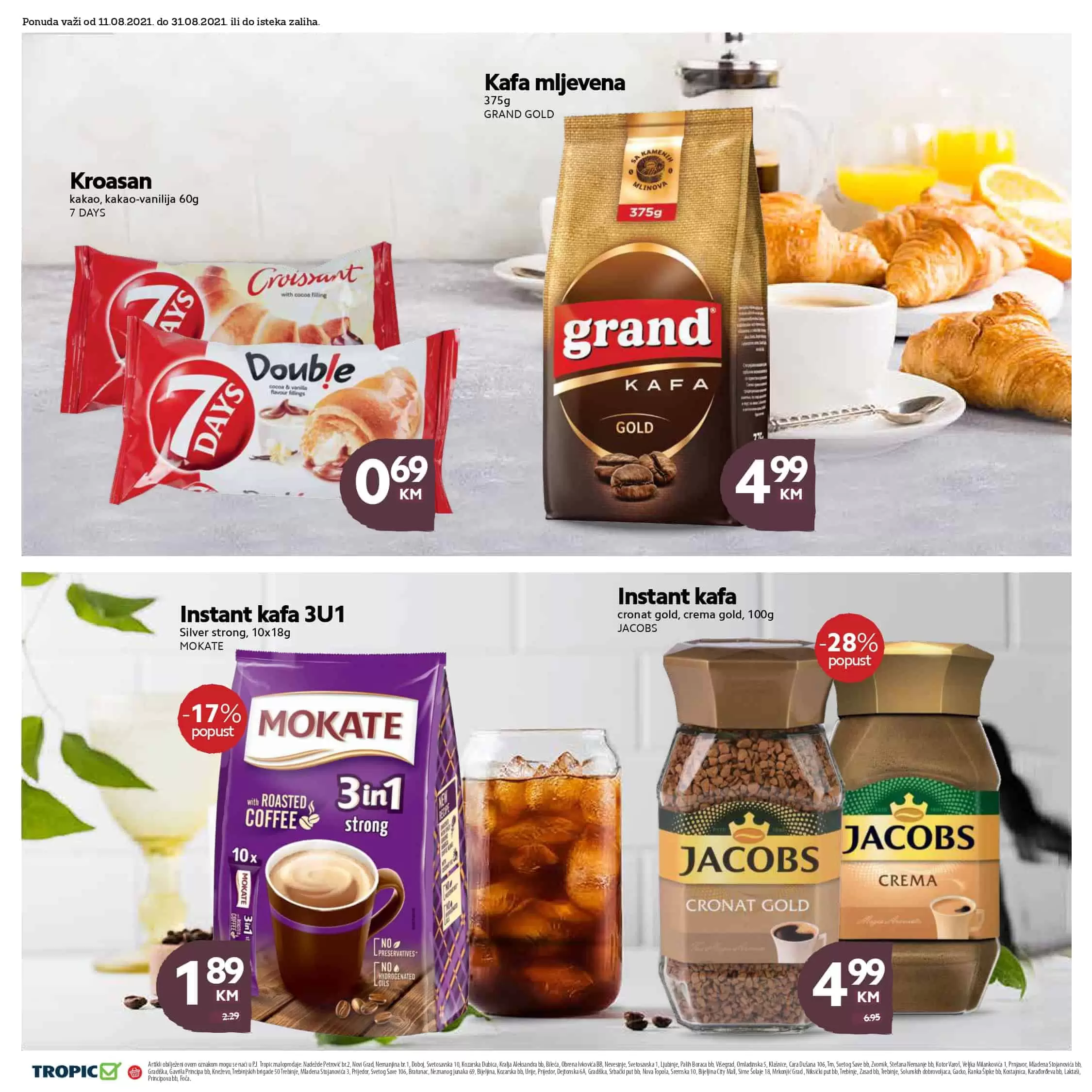 tropic, akcijski katalog tekstila. snizenje. akcije. popusti.