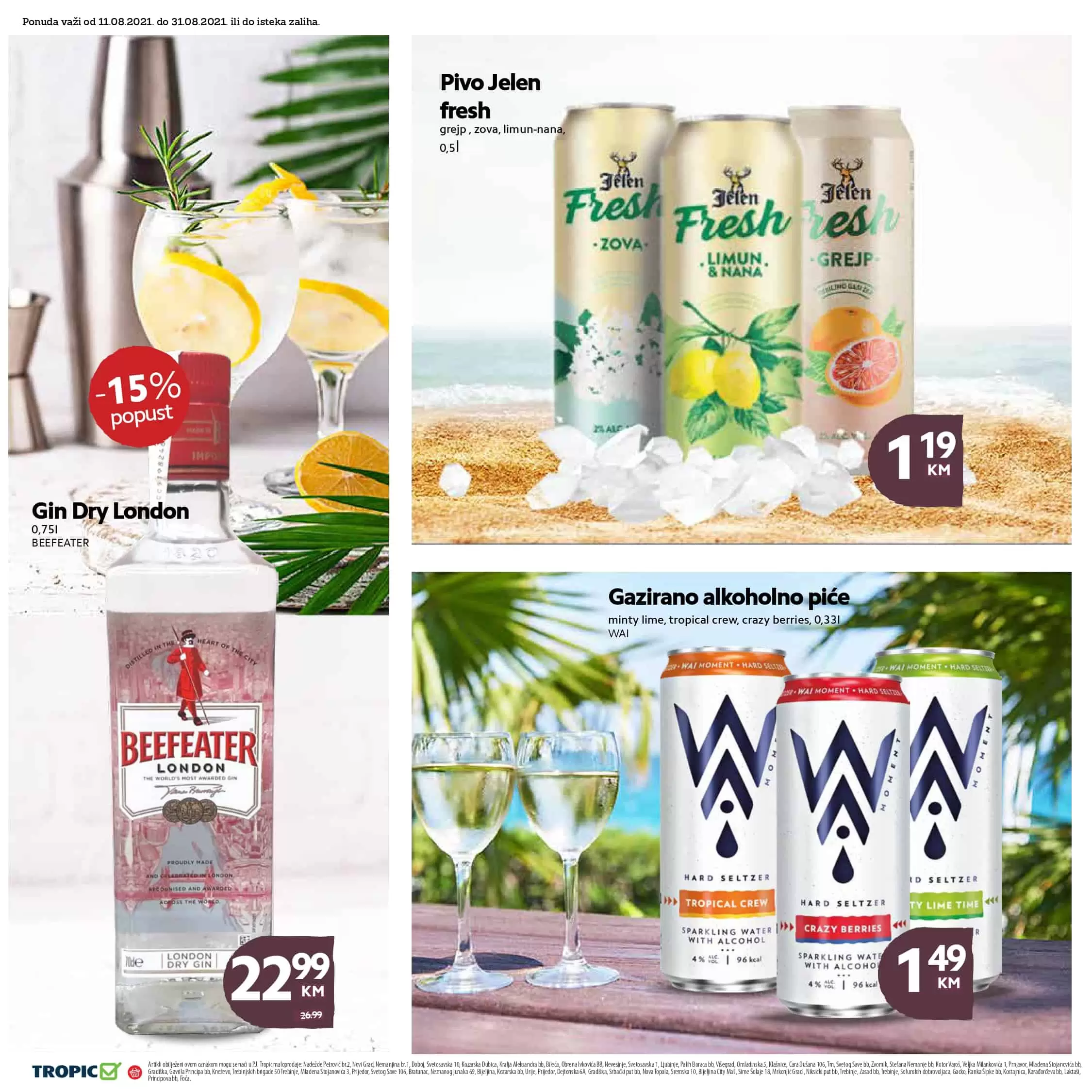 tropic, akcijski katalog tekstila. snizenje. akcije. popusti.