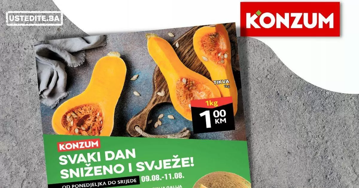 Konzum Svježa ponuda 09-11.08.2021. godine