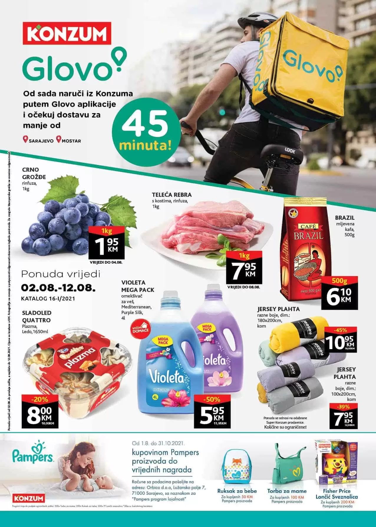 Tvoji omiljeni proizvodi sada još niže! Konzum Redovni katalog 02-12.08.2021. godine!