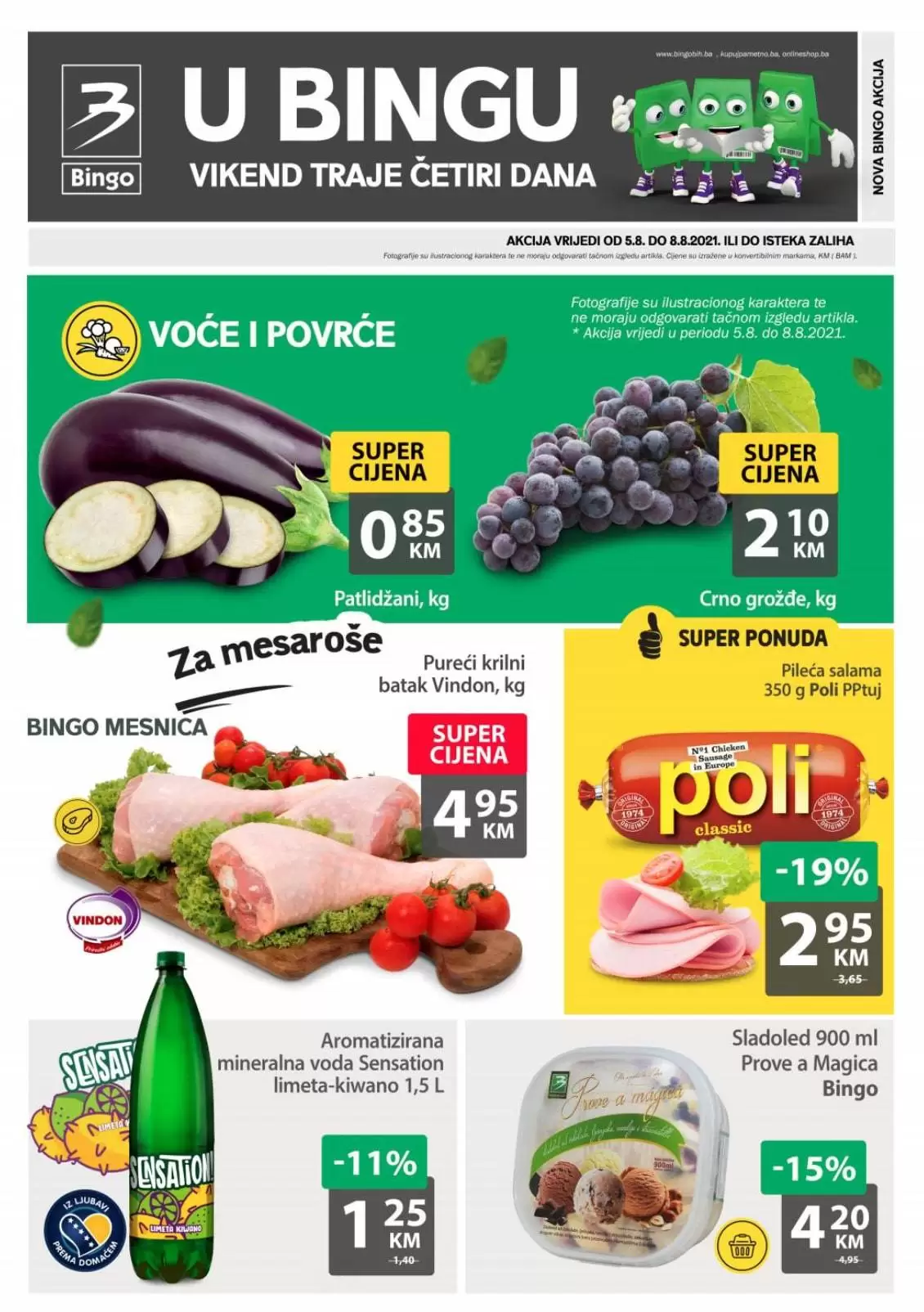 Bingo super akcija. bingo kljad dobrih cijena. snizeno. akcija. popust. 