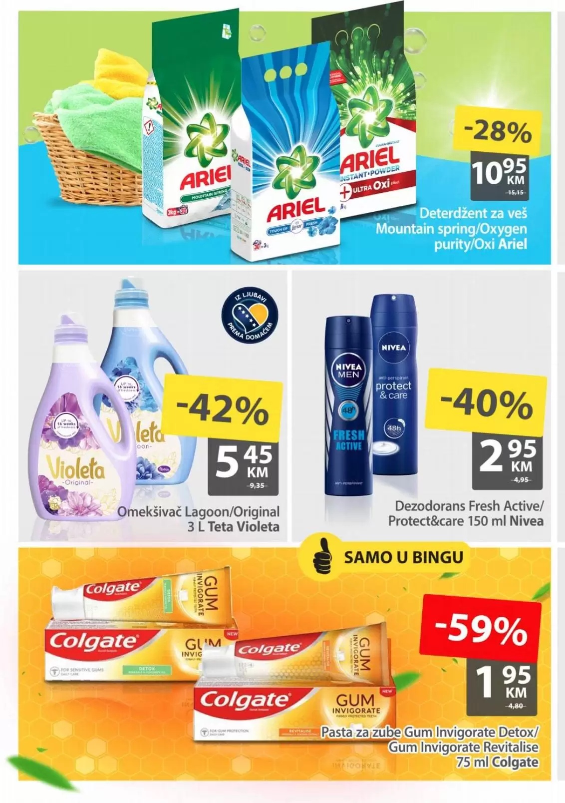 Bingo super akcija. bingo kljad dobrih cijena. snizeno. akcija. popust.