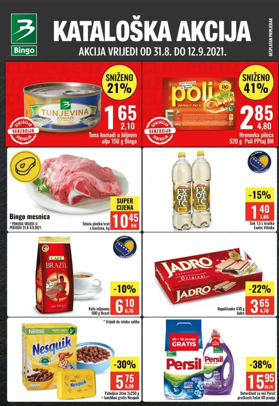 bingo akcijski katalog. bingo katalog. snizenje. akcija.