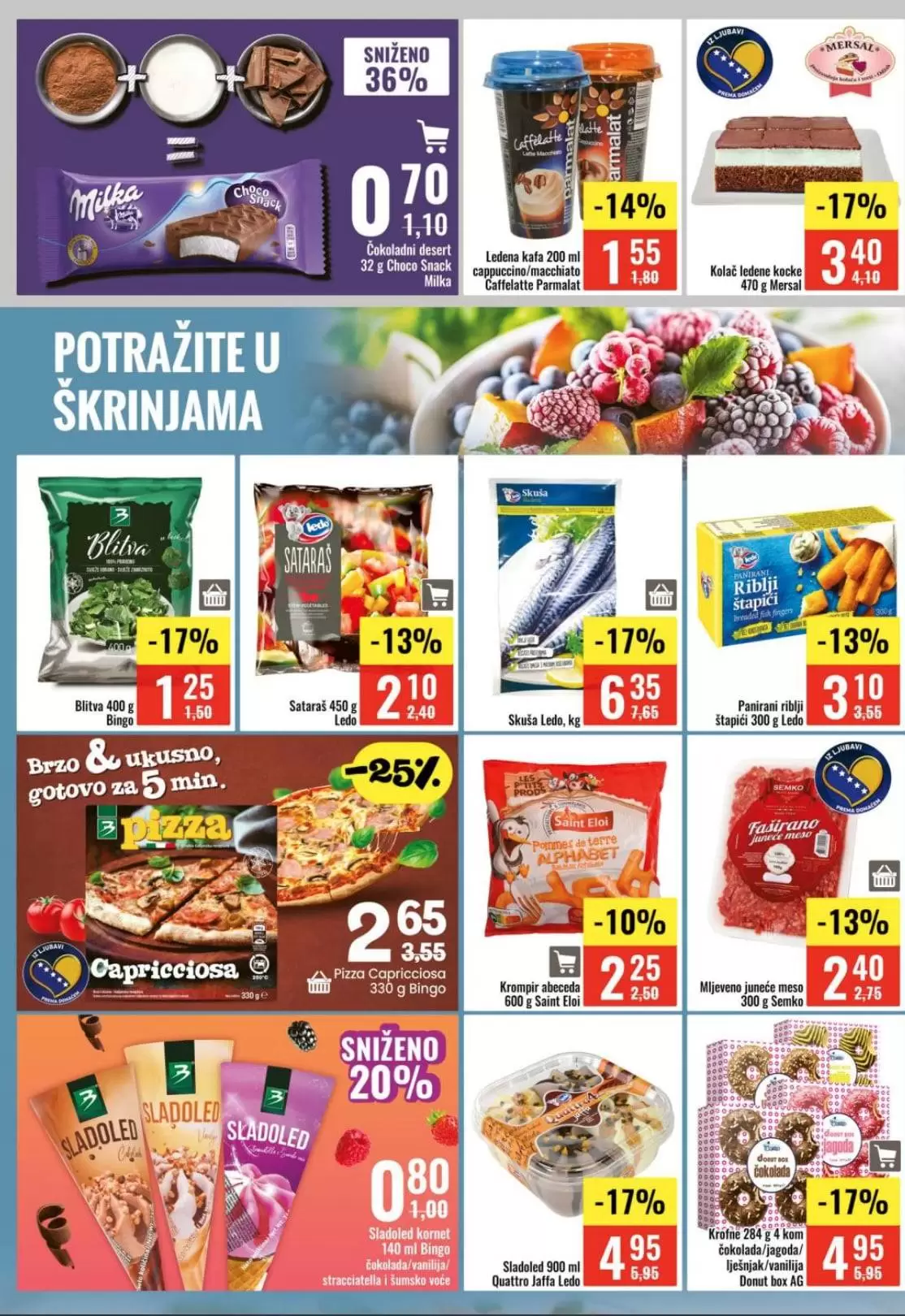 Bingo super akcija. bingo kljad dobrih cijena. snizeno. akcija. popust.