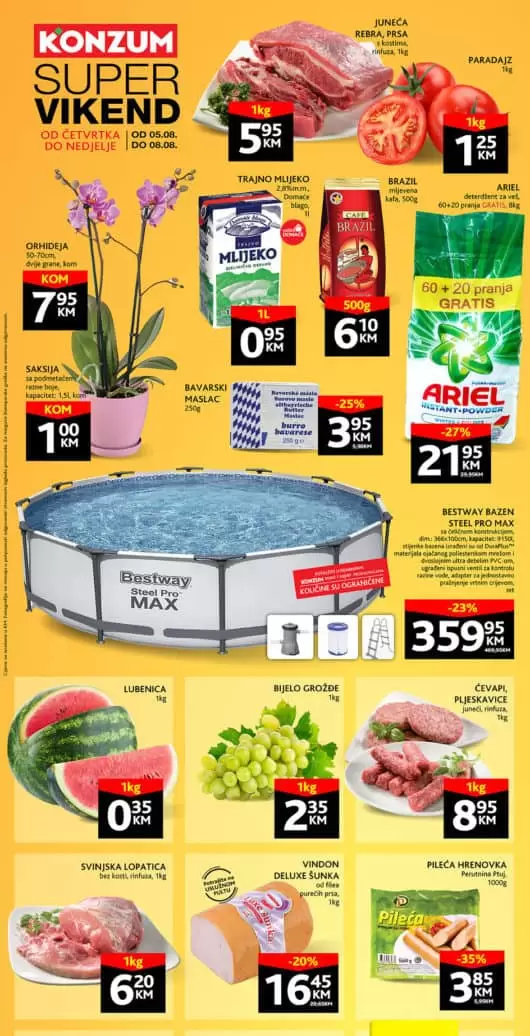 Konzum akcijski katalog. korona virus. snizenje. akcija. popusti. snizeno. 