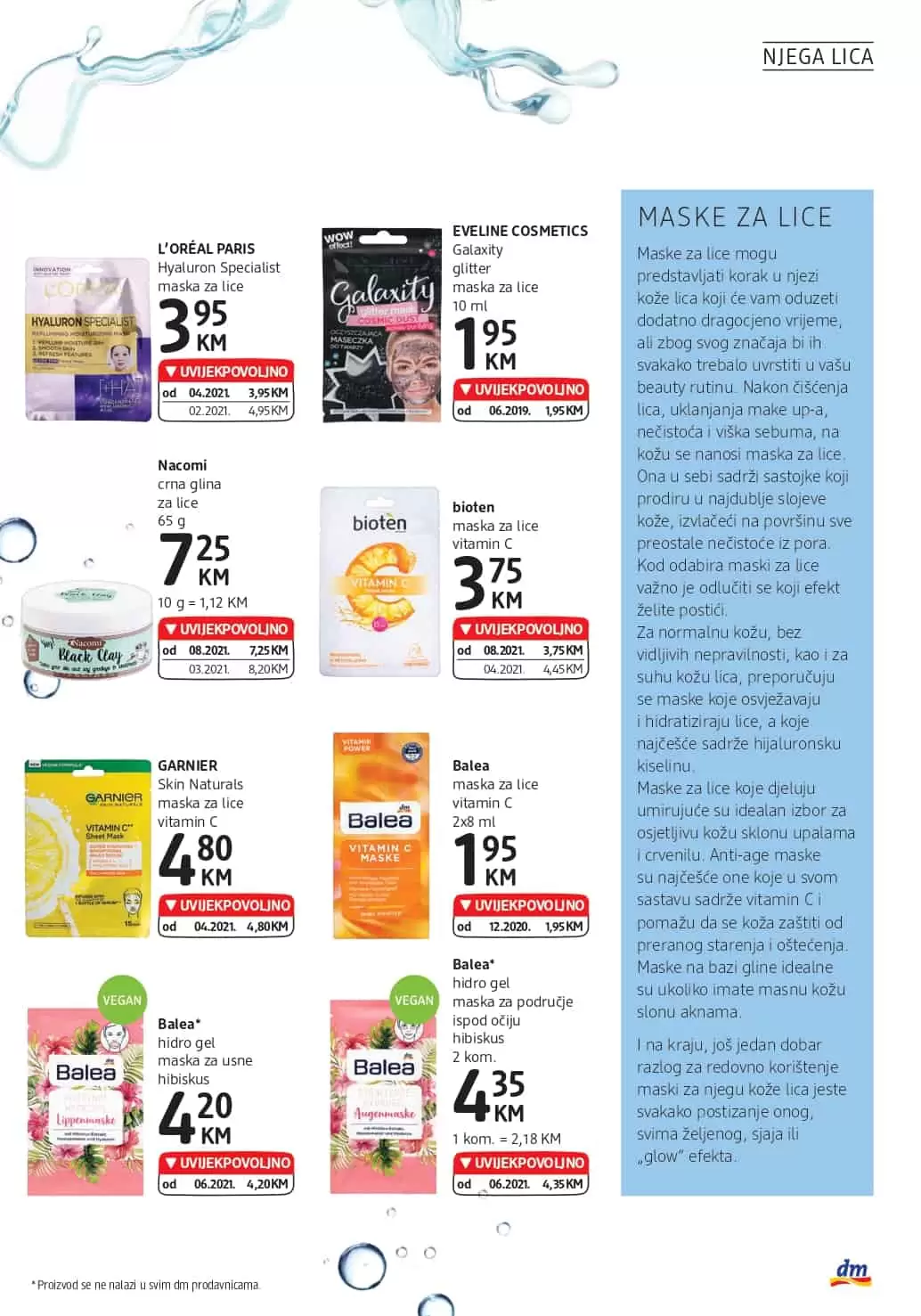 dm-akcijski-katalog cm cosmetic market. bingo. konzum. amko. 