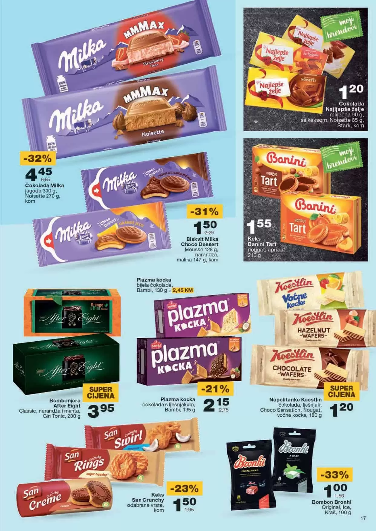 milka cokolada,, plazma keks, jaffa