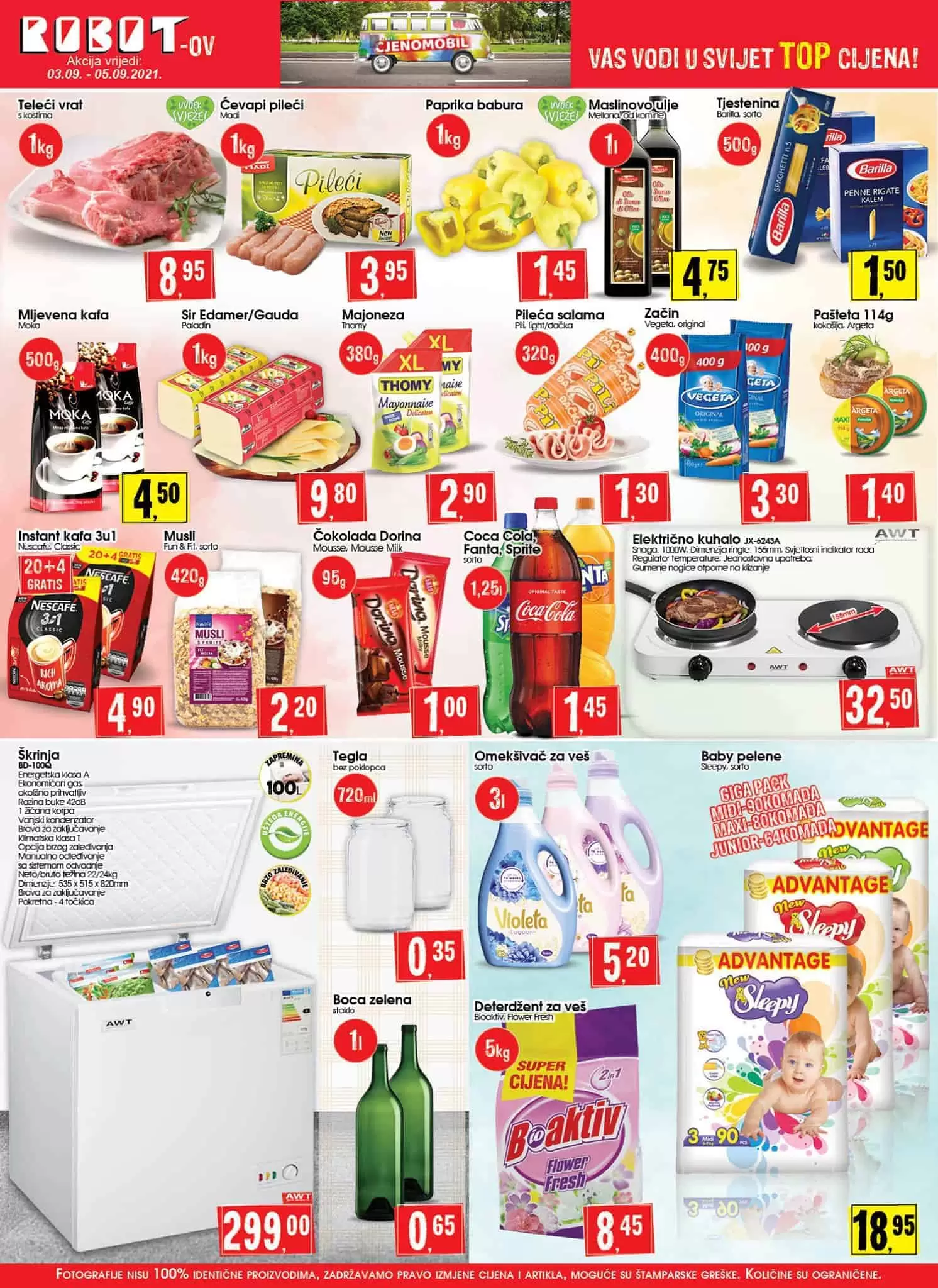 Robot akcijski katalog. snizenje. akcija. popust. snizeno.