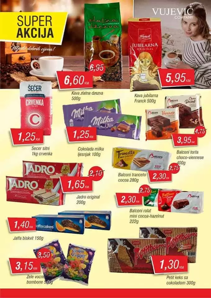milka cokolada, kafa, jadro keks