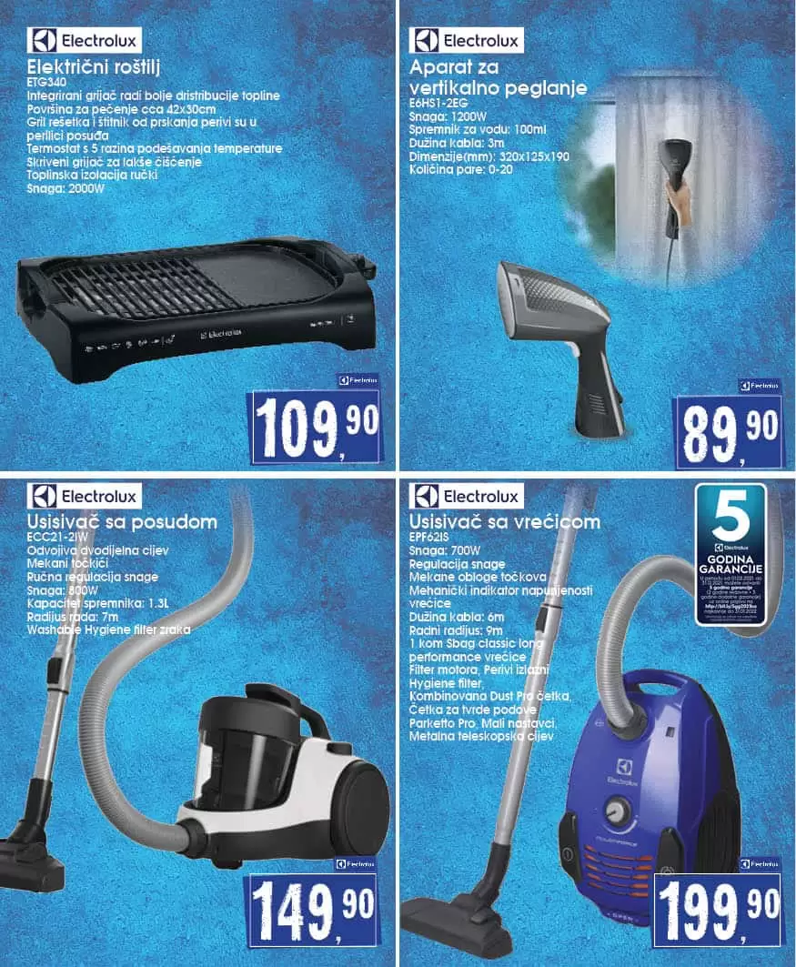 Elektrolux aparati. Pegla, usisivac , kuhalo za vopduc