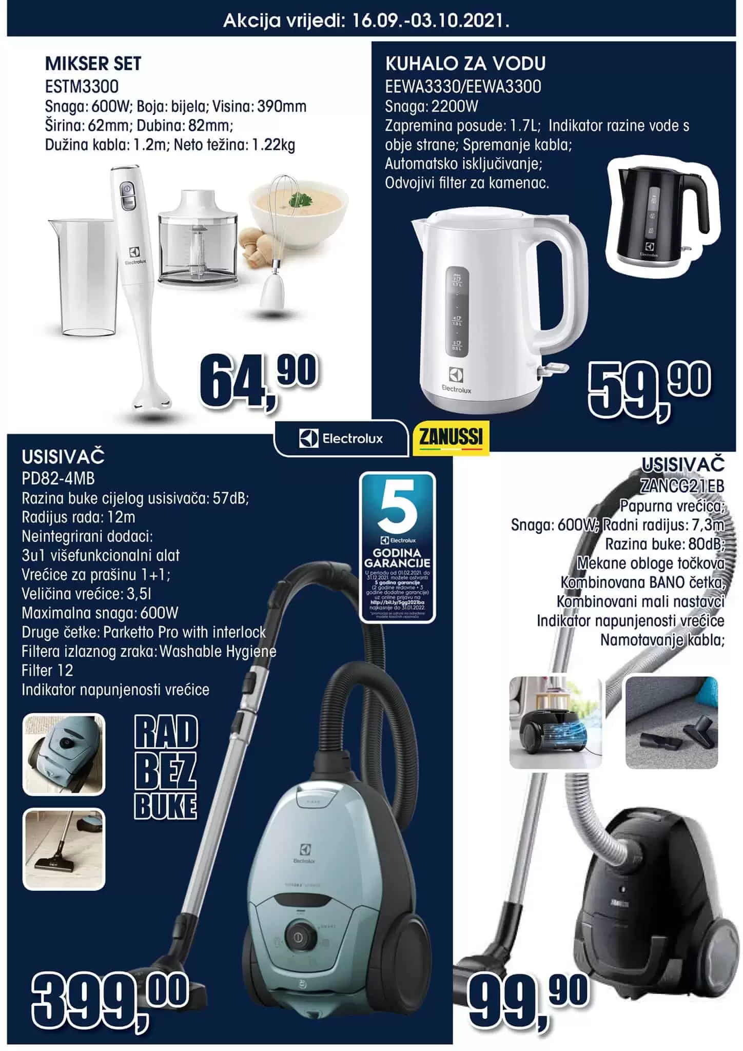 Vertikalna peglam Elektrolux usisivaci