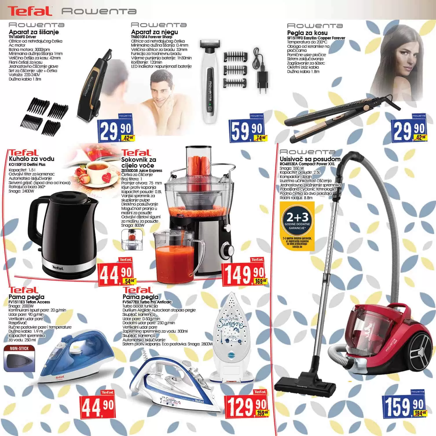 Tefal i Rowenta aparati po senzacionalnim cijenama!