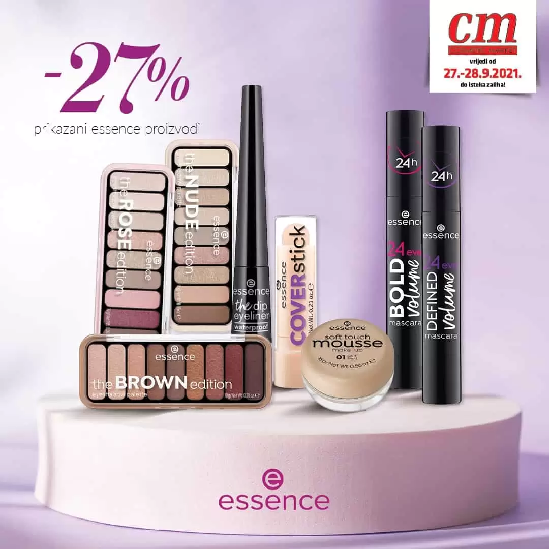 cm sminka, essence, essence cm, paleta sjena, maskara, puder