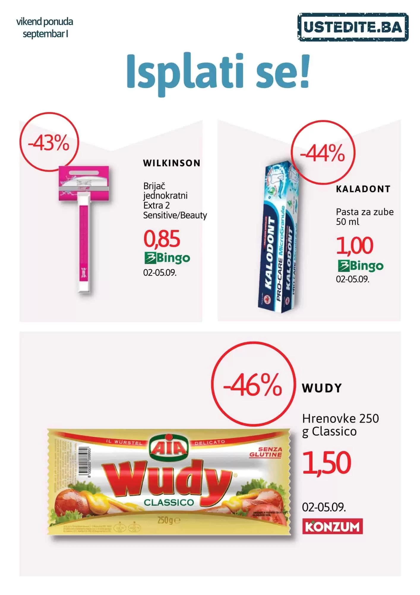 Vikend akcija septembar I 2021. godine