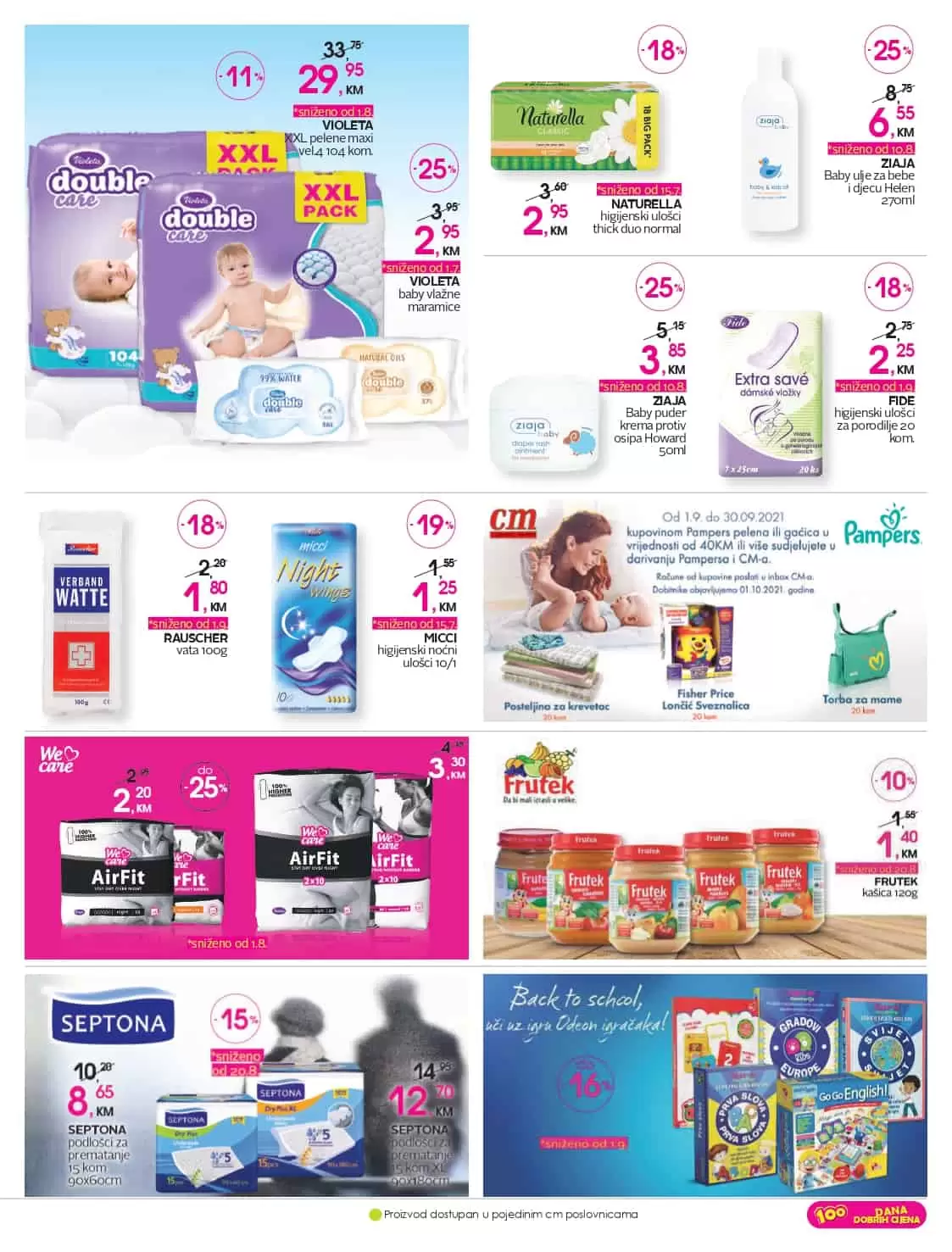 MICCI higijenski noćni ulošci 10/1, Violeta dopuble care pelene za bebe super akcija