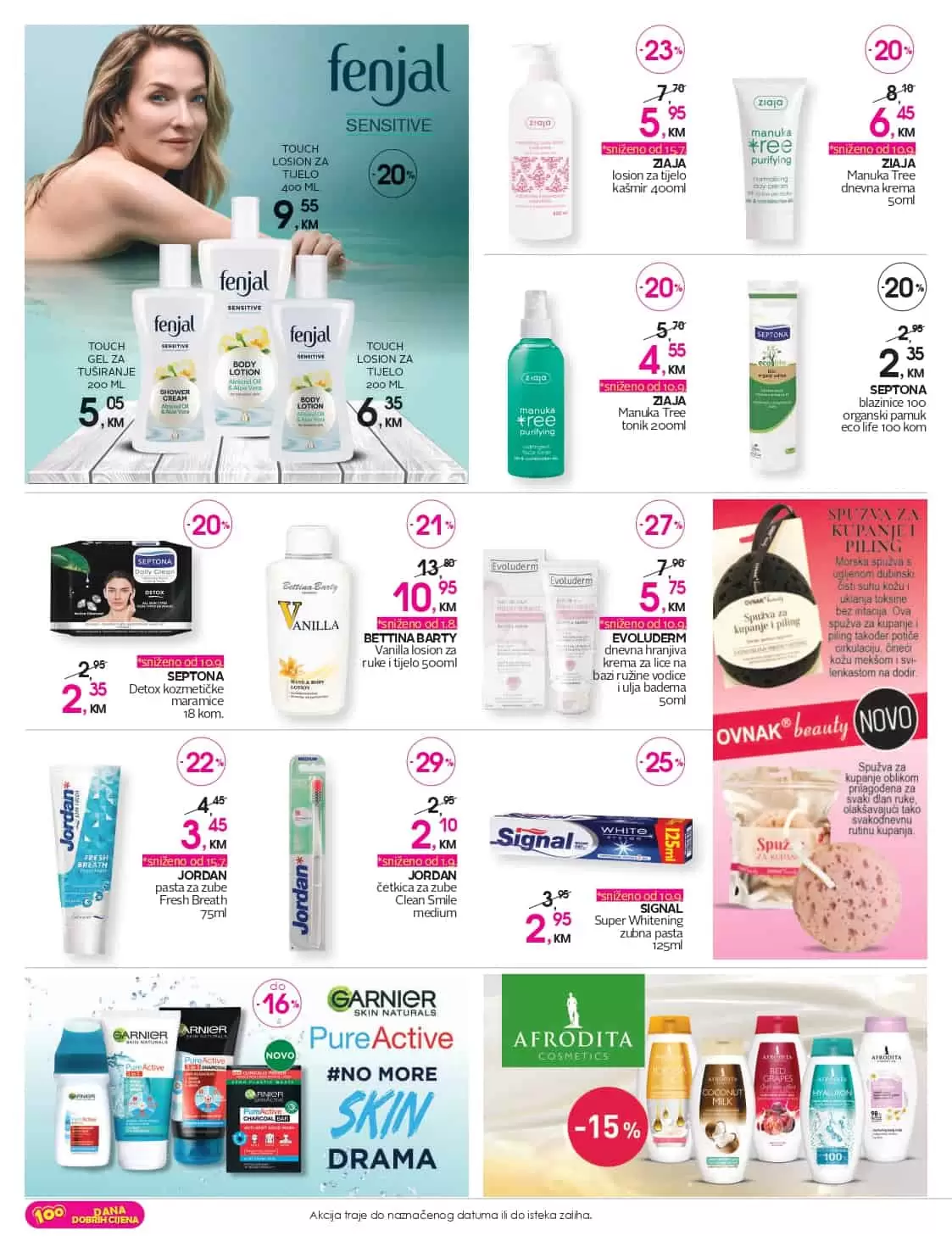 BETTINA BARTY Vanilla losion za ruke i tijelo 500ml, JORDAN pasta za zube Fresh Breath 75ml, SIGNAL Super Whitening zubna pasta 125ml