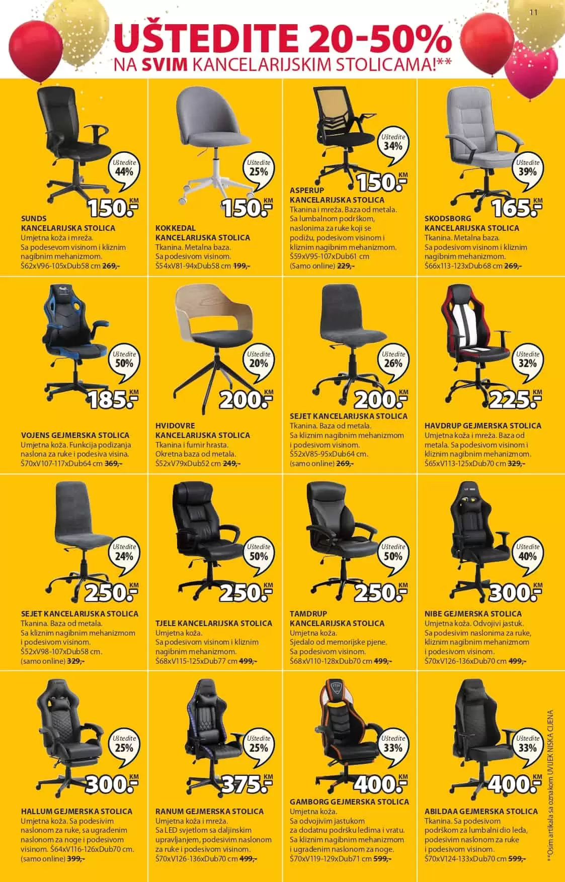 kancelarijski namjestaj, kancelarijska stolica, radna stolica