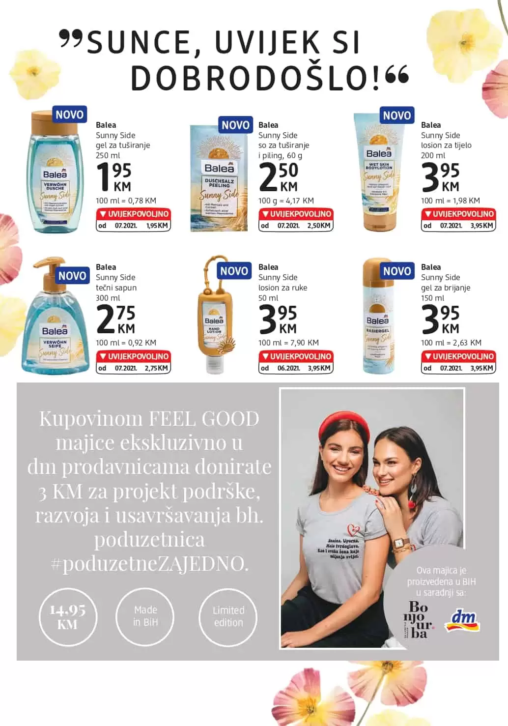 balea, Balea Sunny Side tečni sapun, FEEL GOOD majice