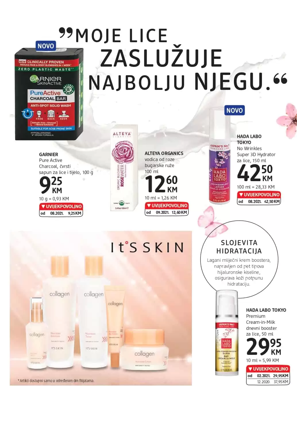 GARNIER Pure Active Charcoal, čvrsti sapun za lice i tijelo, njega lica, kreme za lice, najbolja krema za lice, ALTEYA ORGANICS vodica od roze bugarske ruže , HADA LABO TOKYO No Wrinkles Super 3D Hydrator za lice