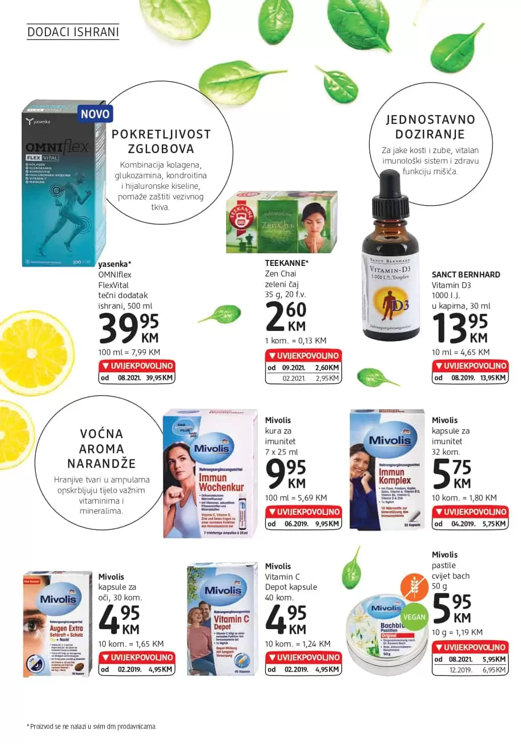 TEEKANNE, vitamini, minerali, SANCT BERNHARD Vitamin D3 1000 I.J. u kapima, yasenka* OMNIflex FlexVital tečni dodatak ishrani