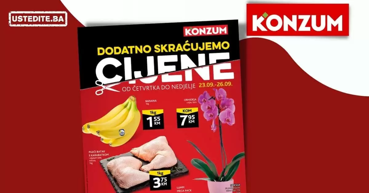 Konzum vikend akcija 23-26.09.2021. godine