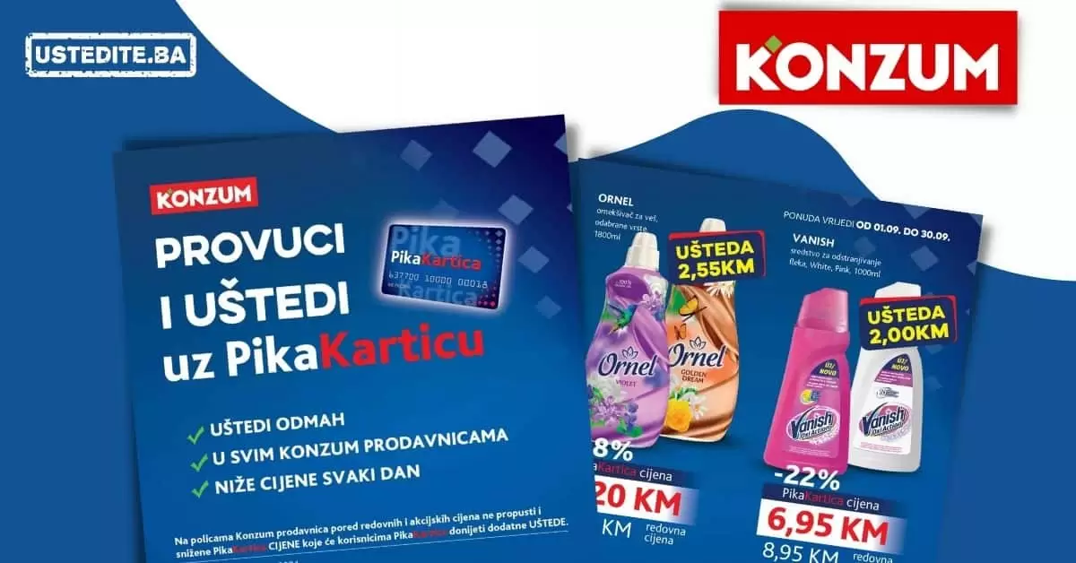 Konzum PikaKartica 01-30.09.2021. godine!