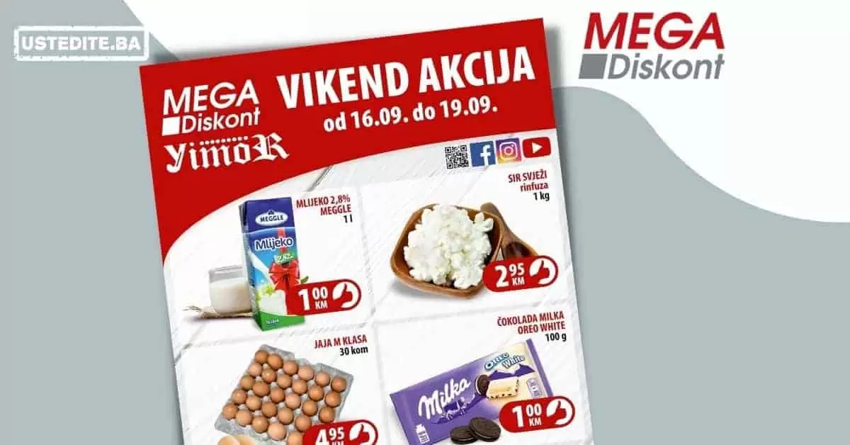 Mega Diskont vikend akcija 16-19.09.2021. godine!