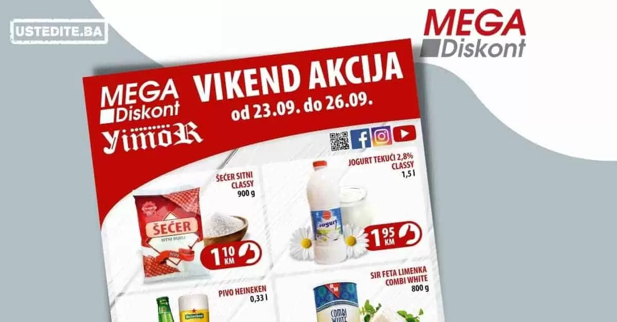 Mega Diskont vikend akcija 23-26.09.2021. godine!
