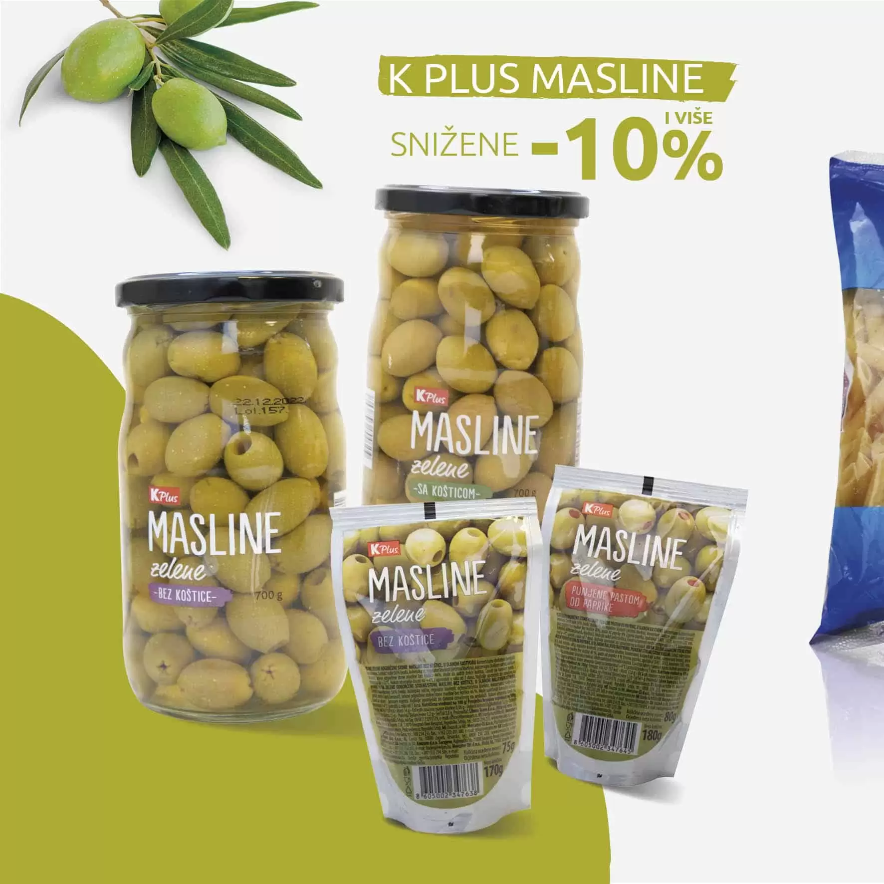 k plus masline, zelene masline