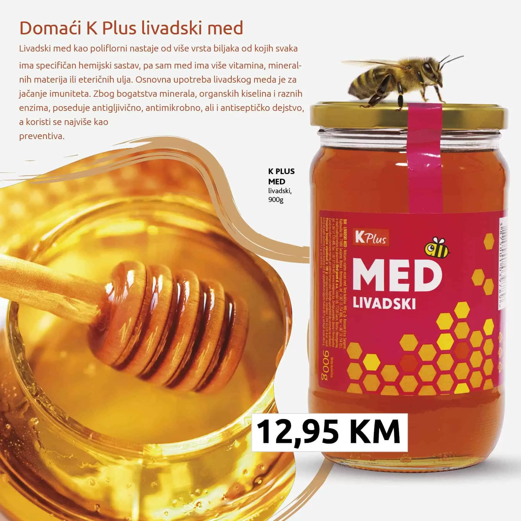 domaci  k plus livadski med. med, pravi med 