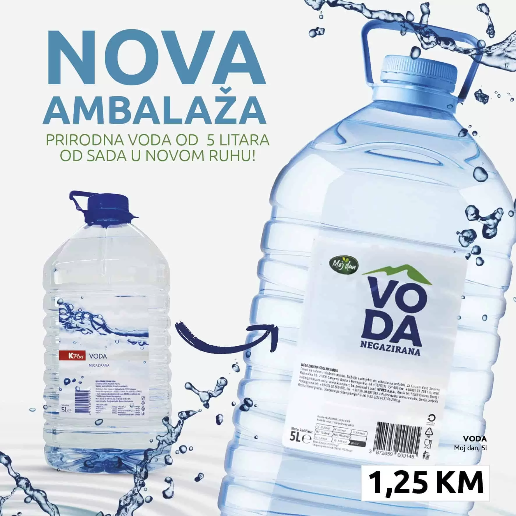 voda. prirodna voda od 5 litara. 