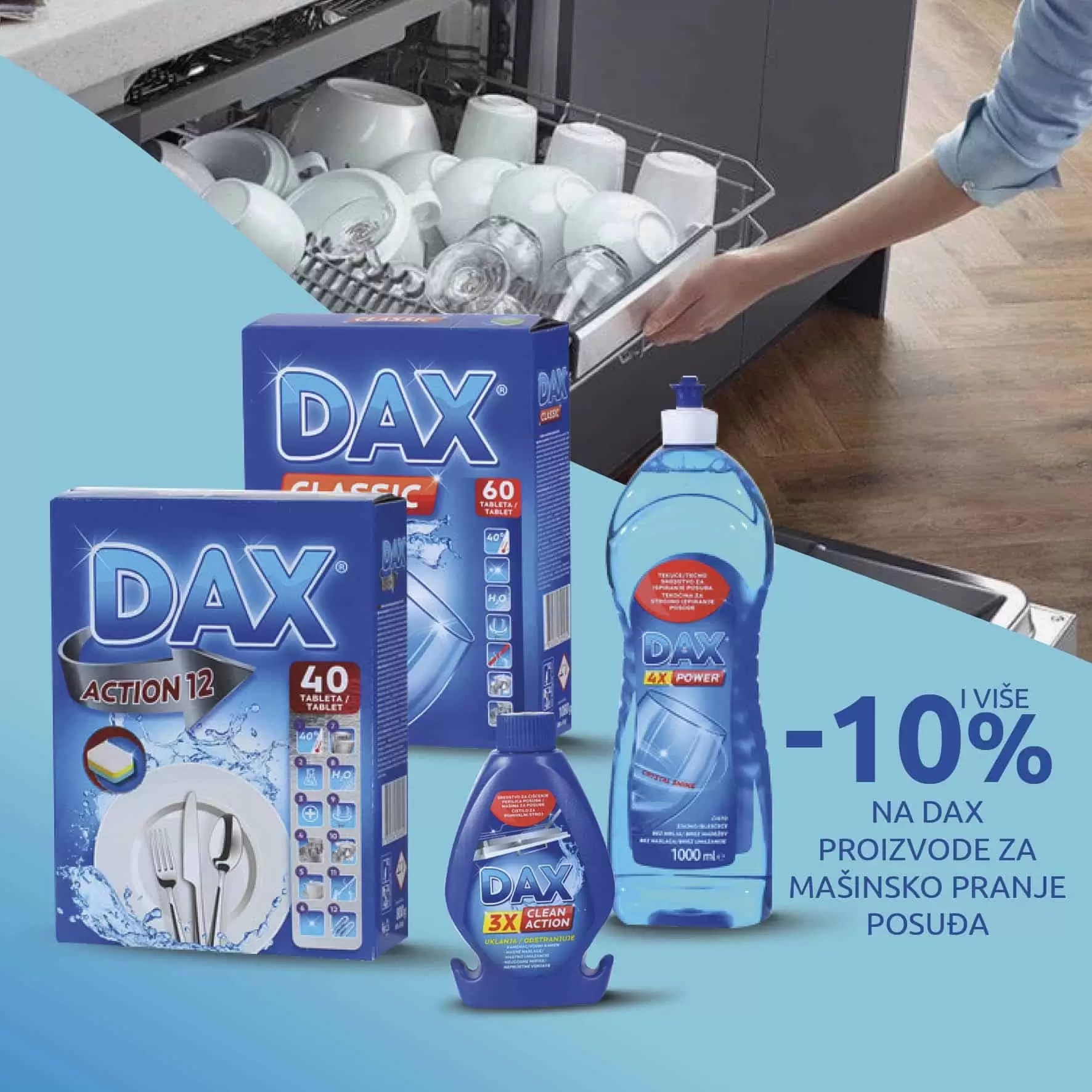 masinsko pranje posudje, dax proizvodi za masinsko pranje posudja. koje tablete su najbolje za masinu