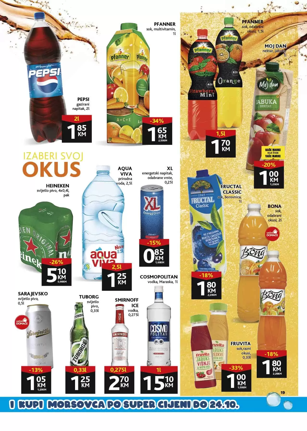 aqua viva voda, heineken pivo, piva, preminger, tuborg