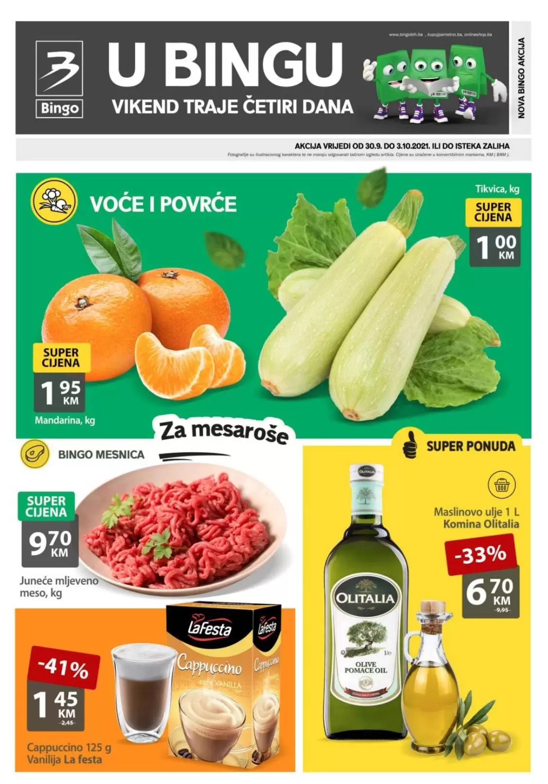 voce i povrce bingo, bingo voce, bingo povrce, maslinovo ulje bingo, maslinovo ulje cijena, bingo popusti, bingo akcija, bingo snizeno, 