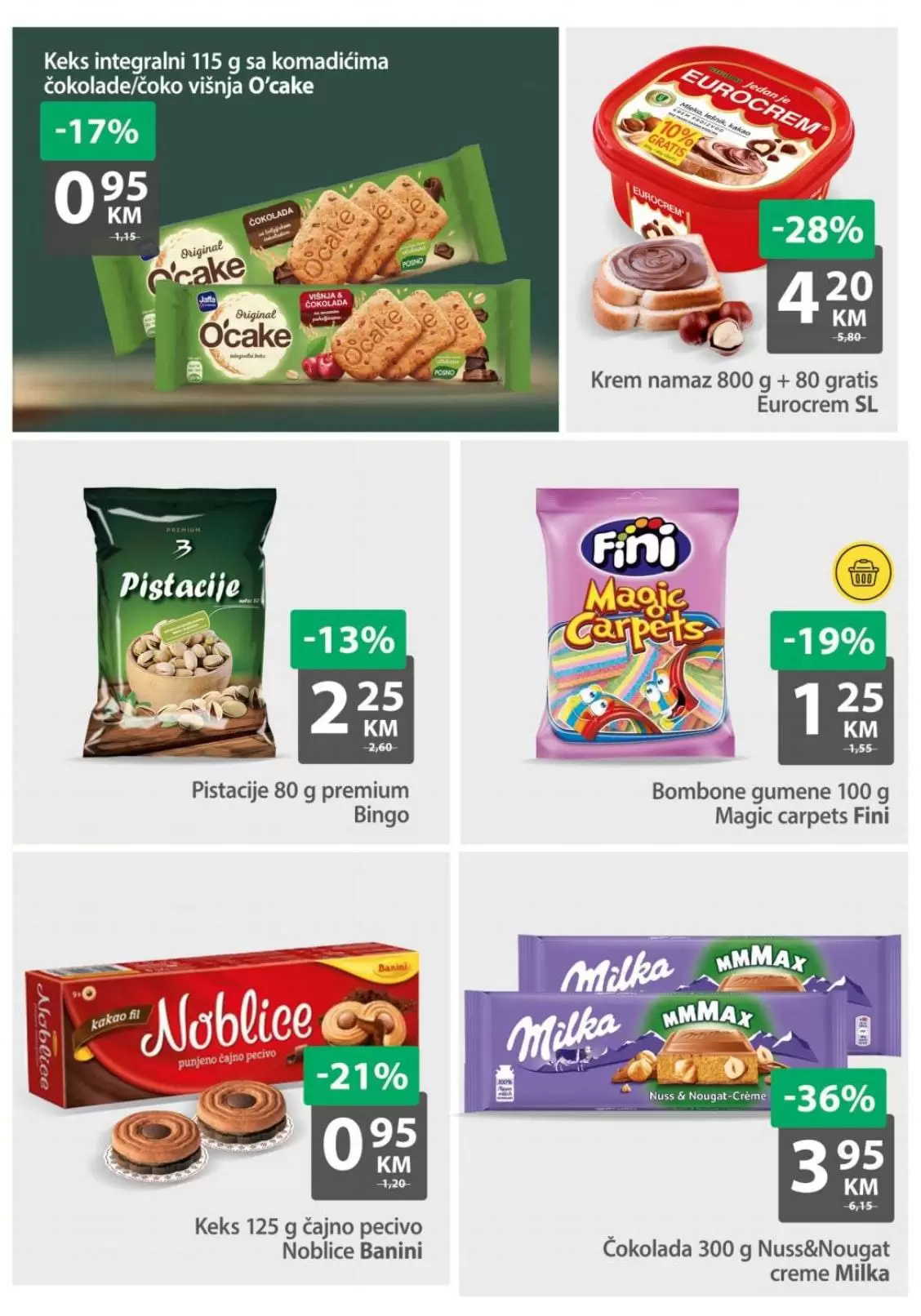 fini gumene bombone, milka cokolada, noblice cijena, 