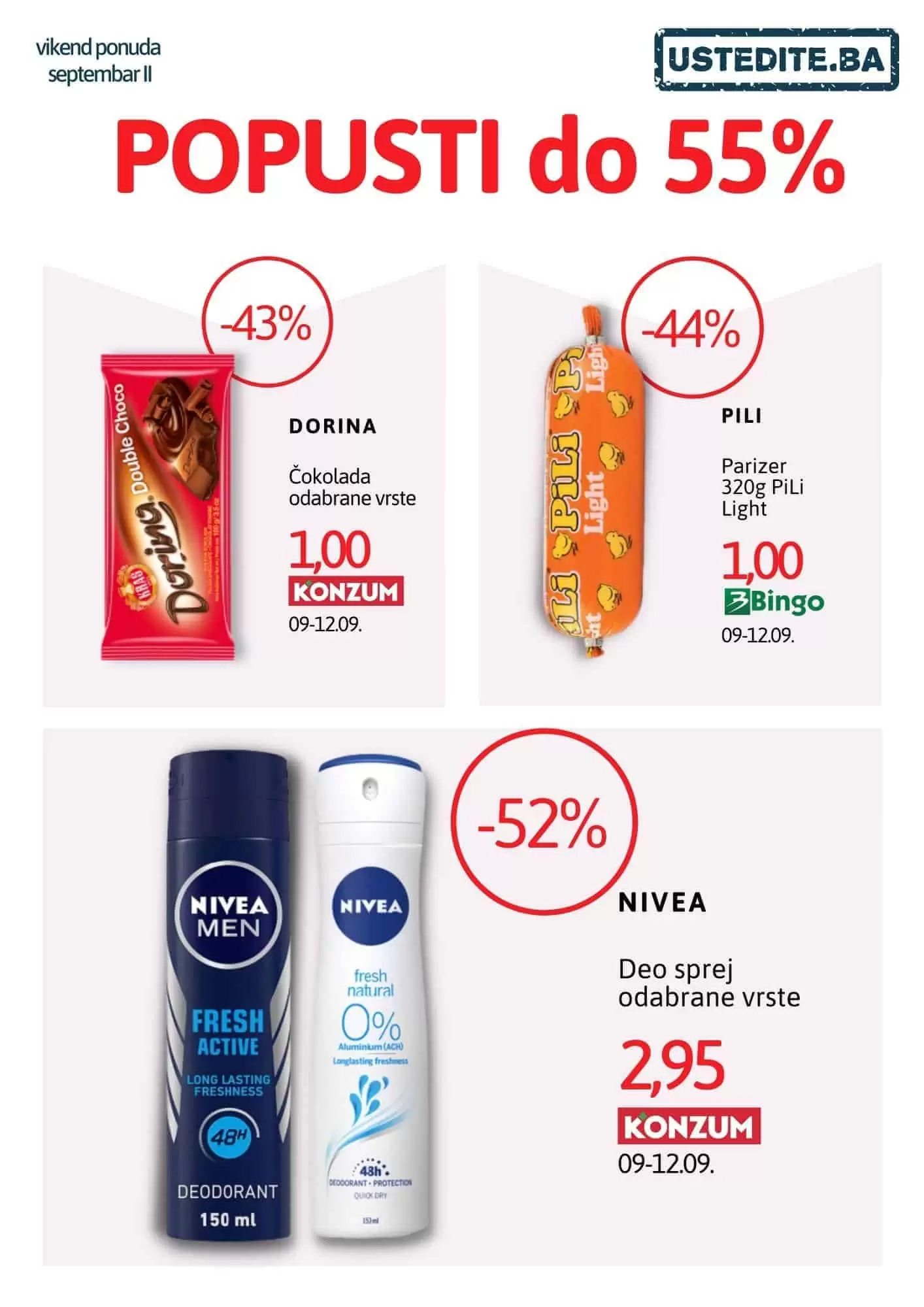 Ustedite.ba vikend akcija Nivea deo