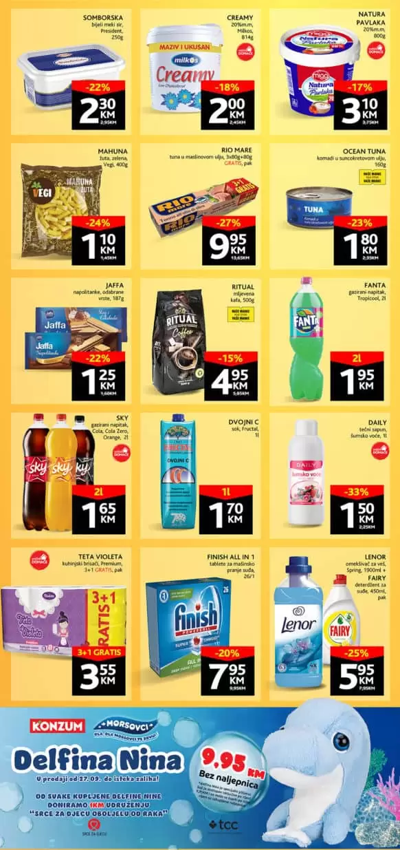 ritual kafa, konzum akcija, konzum popusti, fructal sok, toaletni papir violeta, lenor omeksivac, lenor plavi