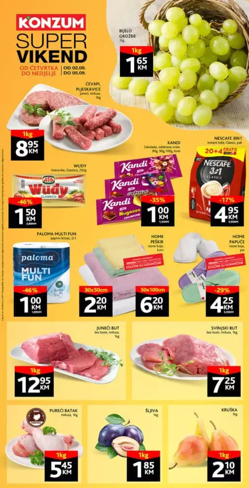 Konzum akcijski katalog. korona virus. snizenje. akcija. popusti. snizeno. ramazan.