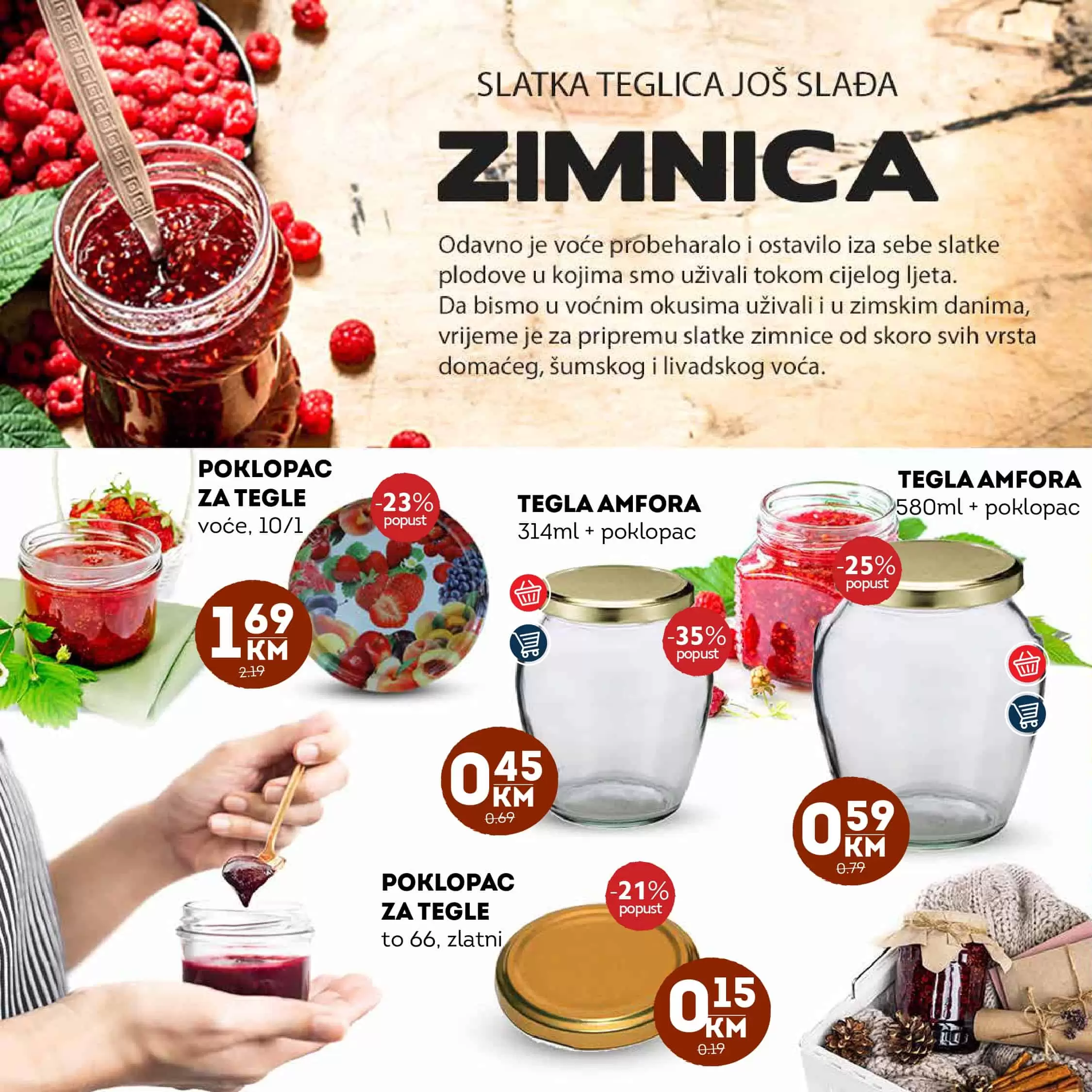 pripremite zimnicu. tegla, boca, poklopac za teglu