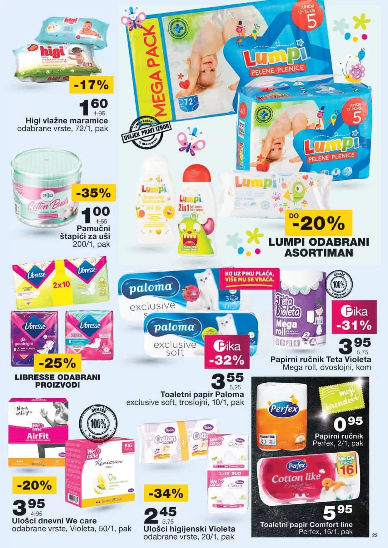 lumpi pelene 4, lumpi pelene 5, lumpi pelene 6, lumpi pelene 2, lumpi pelene 3, lumpi pelene akcija, lumpi pelene akcija mercator 