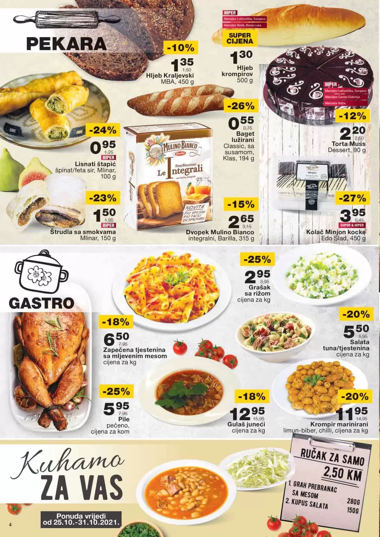 gotova jela, gdje kupiti gotova jela, mercator gotova jela, sta kuhati za rucak