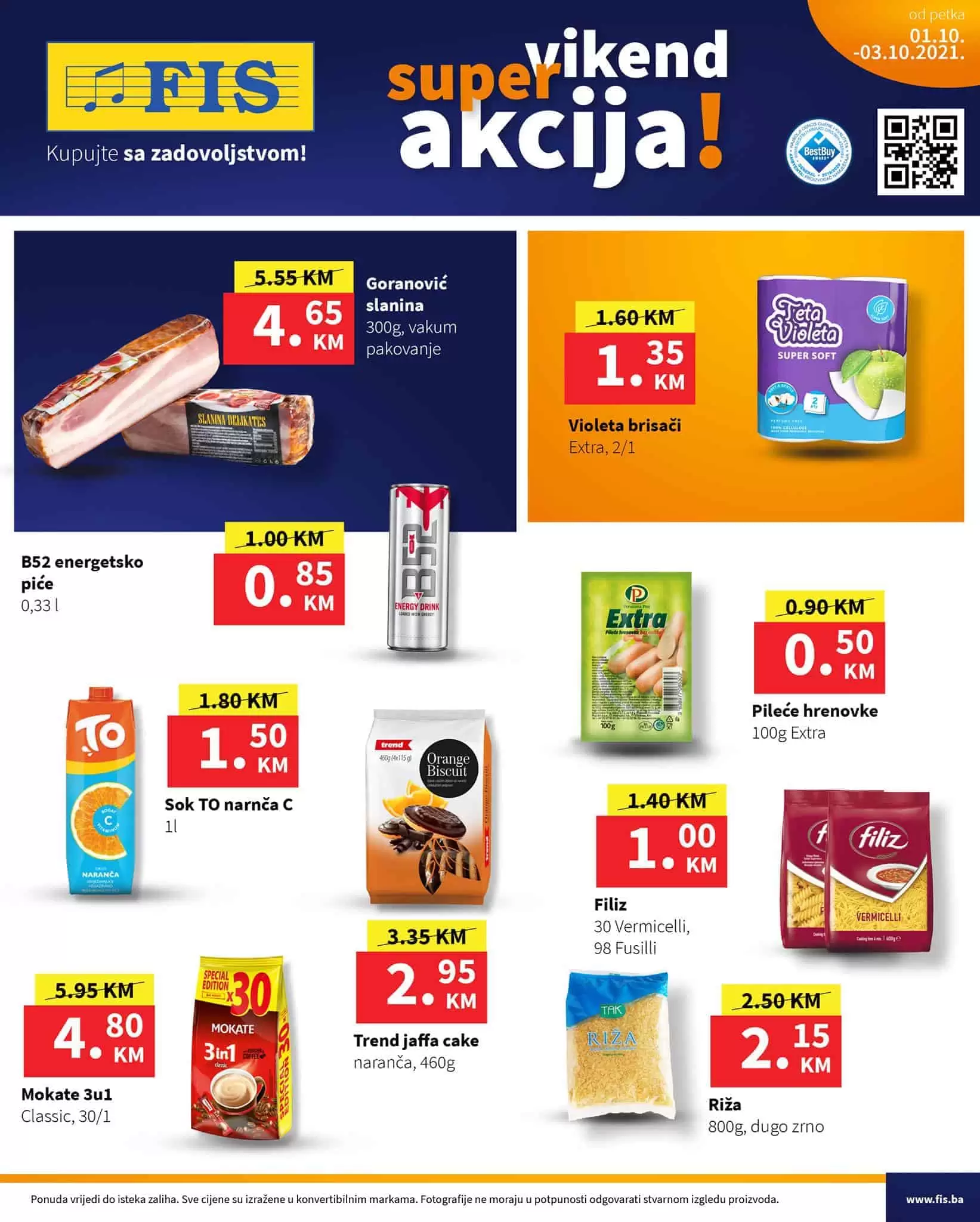 fis akcija, fis snizenje, fis popusti, fis katalog, teta vileta ubrusi, tjestenina cijena