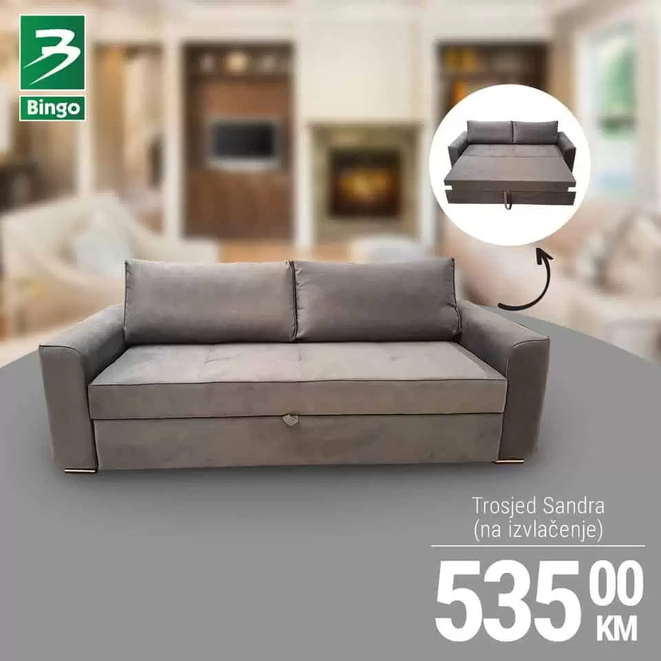trosjed, sivi trosjed, trosjed na izvlacenje, trosjed za spavanje, veliki trosjed, mali trosjed, bingo trosjed, namjestaj trosjed, trosjed cijena