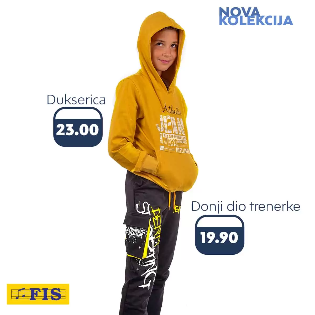 zuta dukserica, zuti duks, duks za djecake, trenerka za djecake