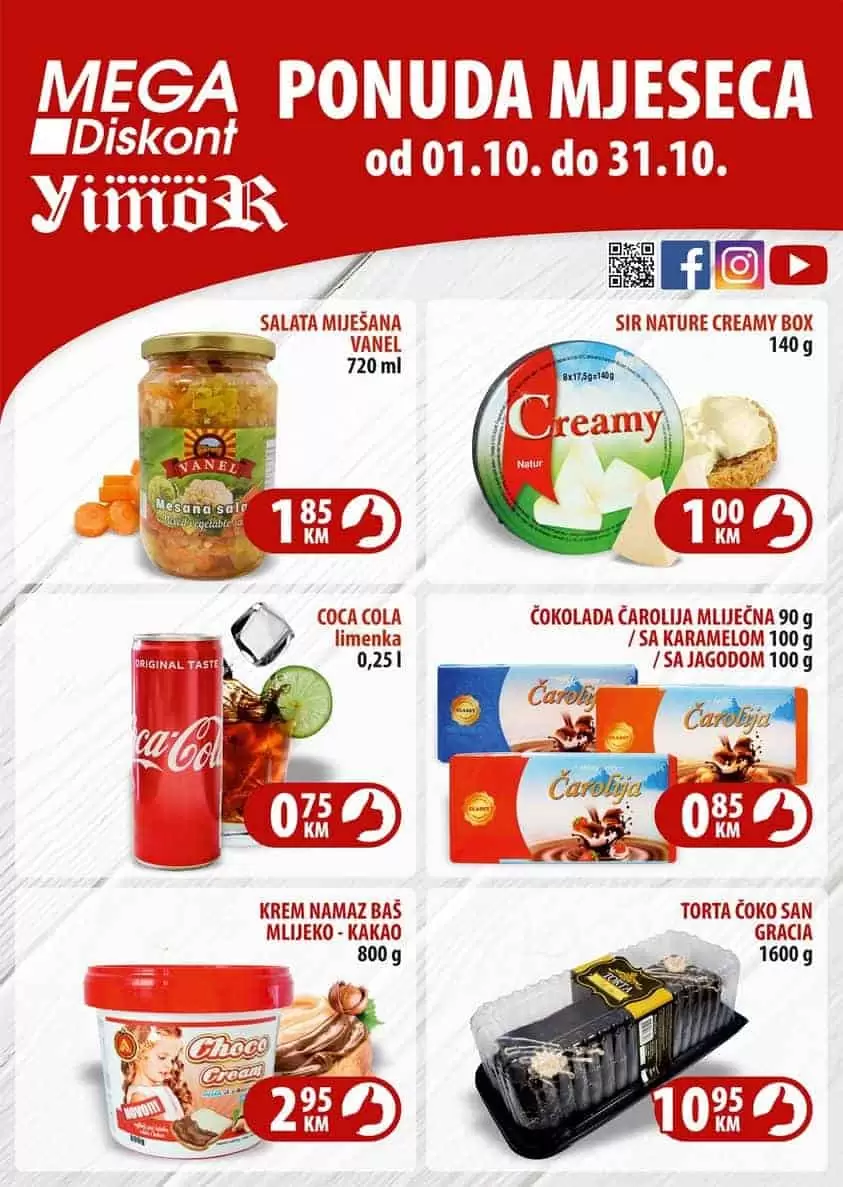 mega diskont super akcija. mega doskont snizenje. yimor super cijene. akcija. popusti. katalozi. coca cola,